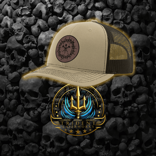 Crown of Thorns/Nails Leatherette Patch Hat - Trident LaserWorks