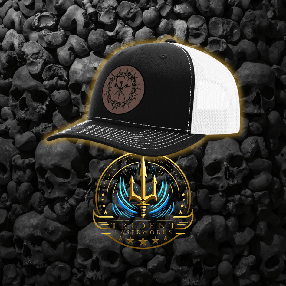 Crown of Thorns/Nails Leatherette Patch Hat - Trident LaserWorks