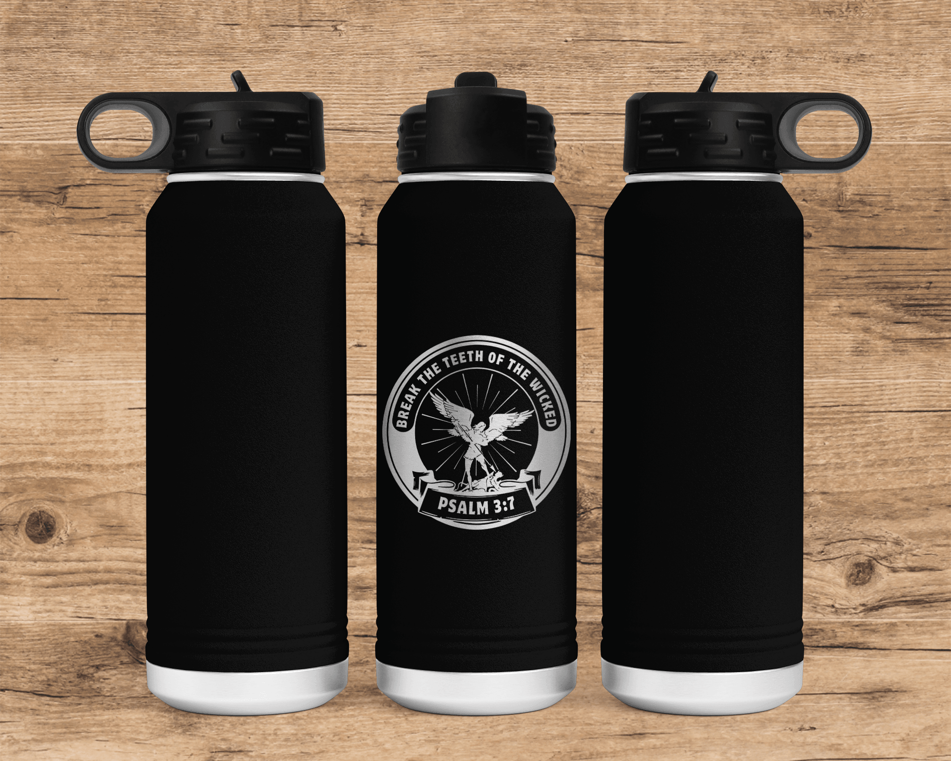 Psalm 3:7 "Break the Teeth of the Wicked" 32oz Polar Camel Water Bottle - Trident LaserWorks