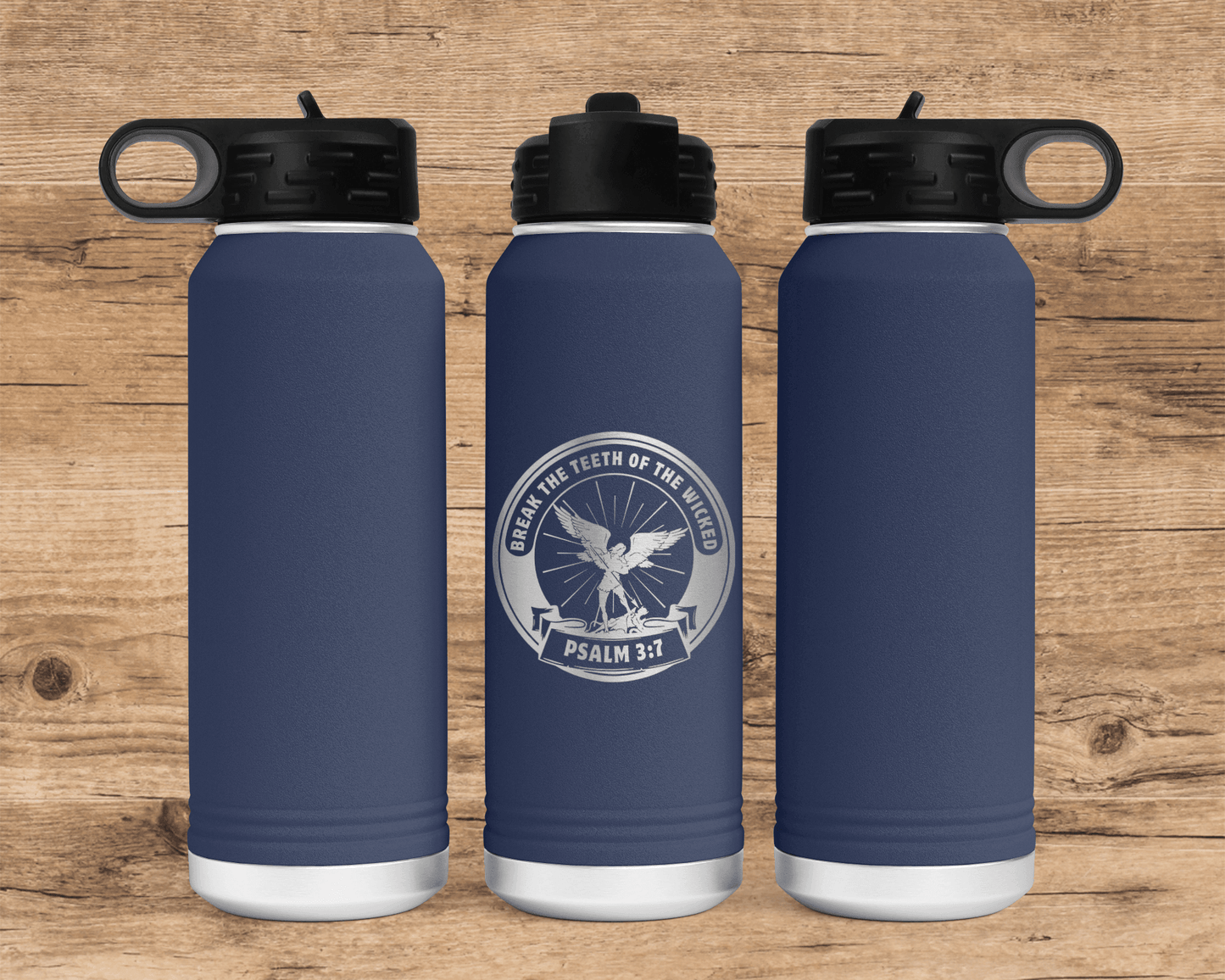 Psalm 3:7 "Break the Teeth of the Wicked" 32oz Polar Camel Water Bottle - Trident LaserWorks