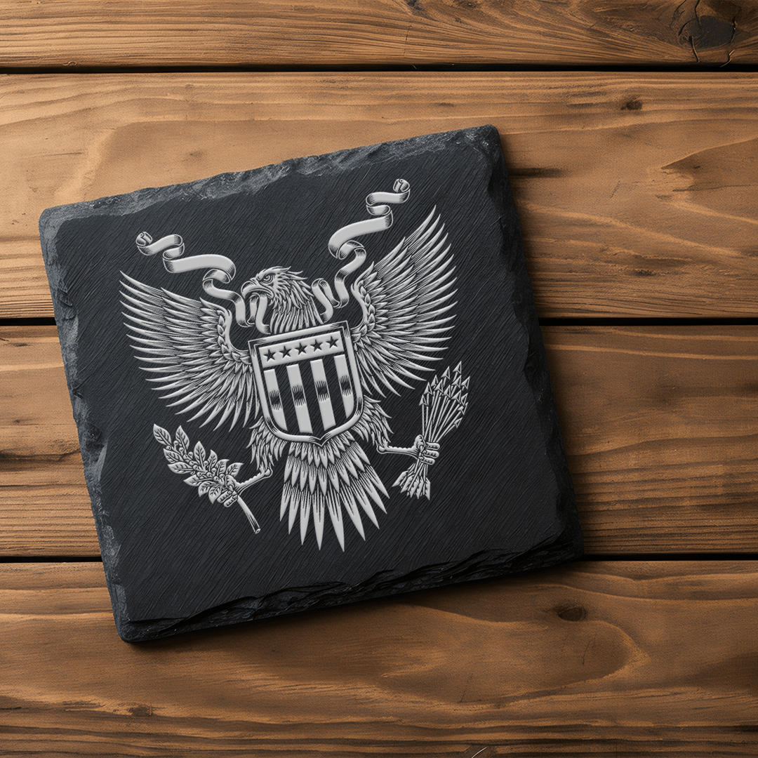 American Eagle Slate Coaster (Set of 4)