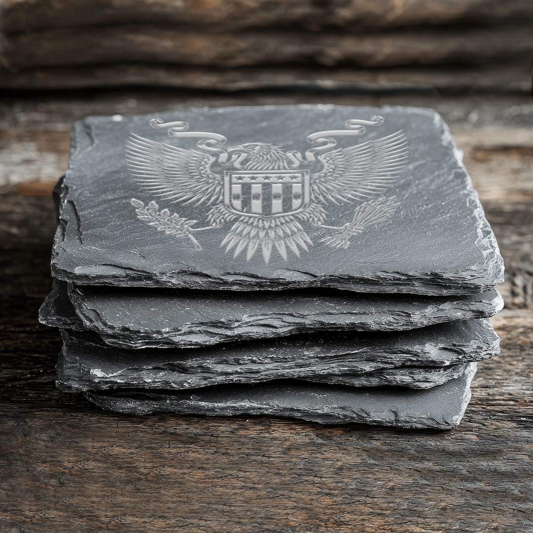 American Eagle Slate Coaster (Set of 4)