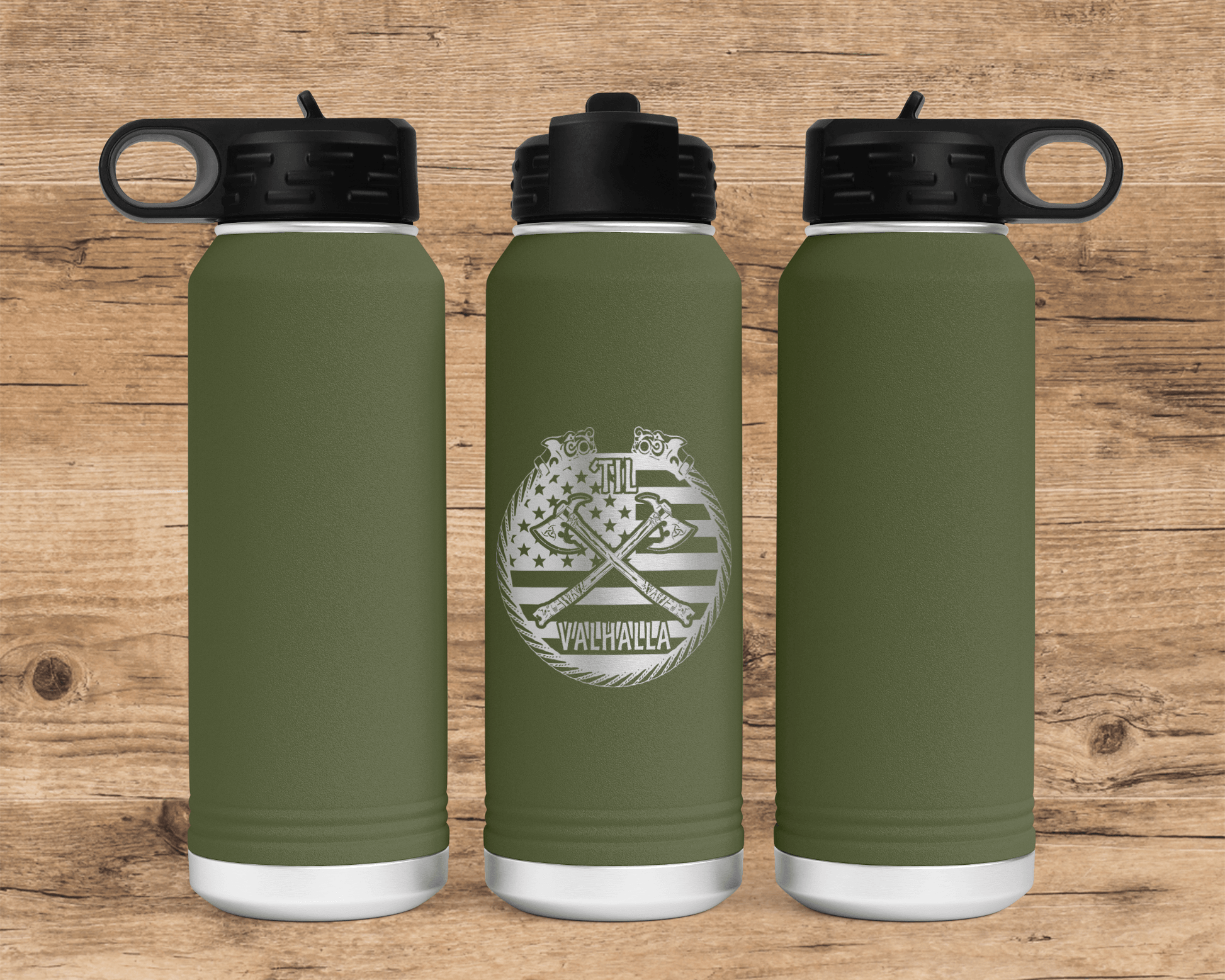 Til Valhalla 32oz Polar Camel Water Bottle - Trident LaserWorks