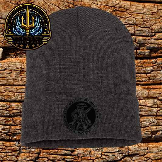 When Tyranny Becomes Law, Rebellion Becomes Duty Winter Beanie