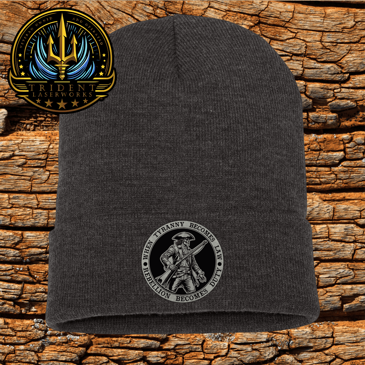 When Tyranny Becomes Law, Rebellion Becomes Duty Winter Beanie